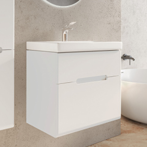 Тумба с раковиной RAVAL Moduo Slim 60 белая