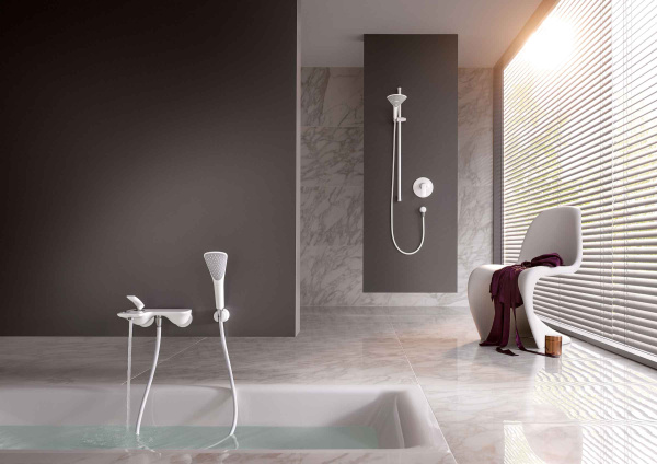 KLUDI FIZZ Душевой гарнитур для ванны 1S, белый хром 6765091-00 KLUDI FIZZ Душевой гарнитур для ванны 1S, белый хром 6765091-00