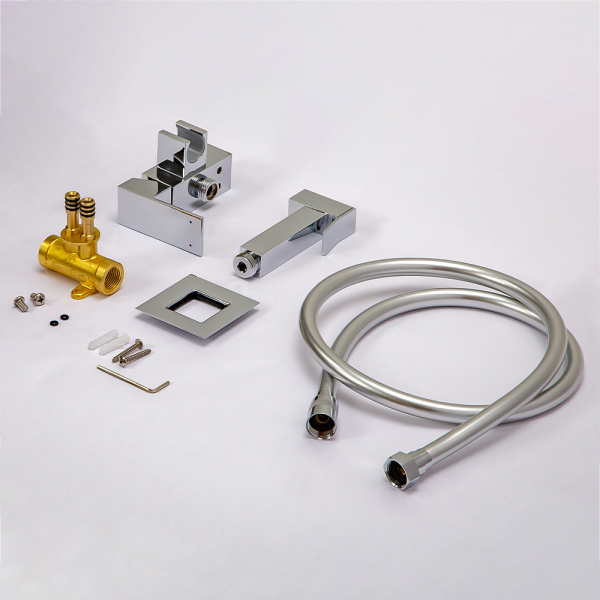 Гигиенический душ со смесителем AVS Cube хром Гигиенический душ со смесителем AVS Cube хром