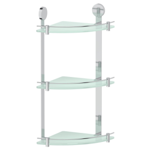 Полка стеклянная угловая тройная Harmonie Artwelle HAR 041