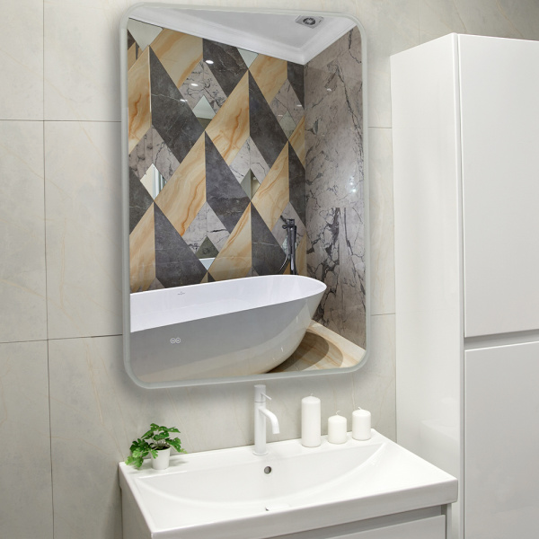 Зеркало с подсветкой AVS Виола 120x80 см, антипар Зеркало с подсветкой AVS Виола 120x80 см, антипар