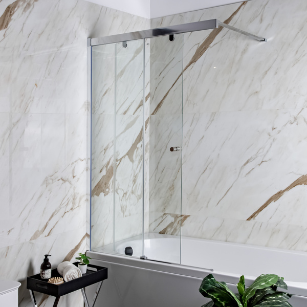 Шторка на ванну AVS Перла 100 L профиль хром, стекло прозрачное Шторка на ванну AVS Перла 100 L профиль хром, стекло прозрачное