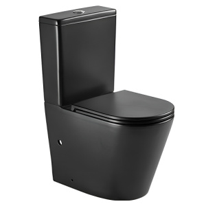 Унитаз-компакт AVS Фотон безободковый, черный матовый
