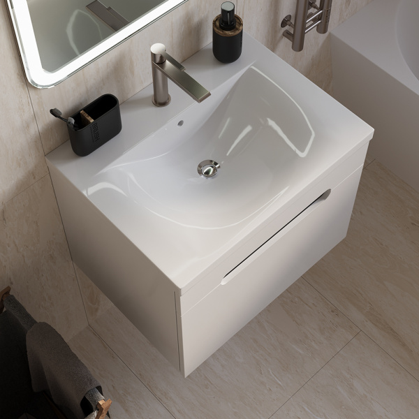 Тумба с раковиной AVS Эстель 60 белая Тумба с раковиной AVS Эстель 60 белая