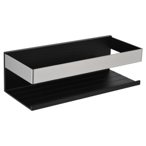 Полка AVS Hilla, 25 см, черный матовый/хром