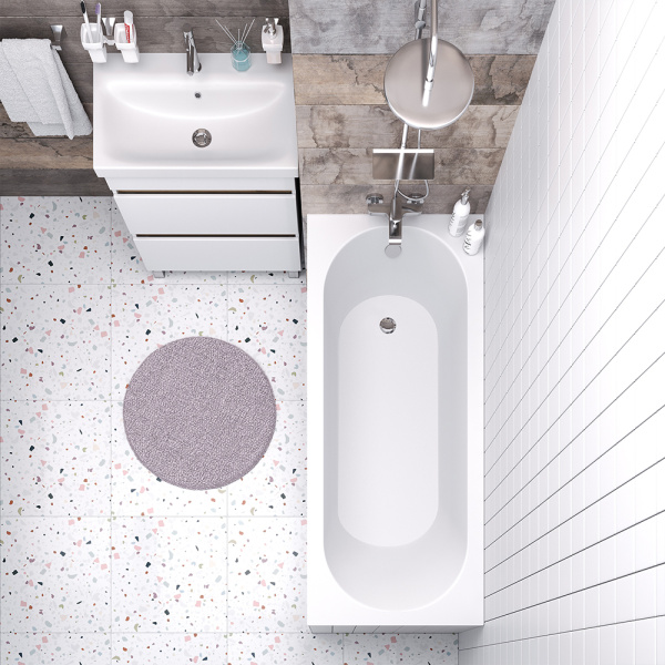 Ванна из искусственного камня Aqua de Marco Верона 170x75 белая матовая, с ножками Ванна из искусственного камня Aqua de Marco Верона 170x75 белая матовая, с ножками