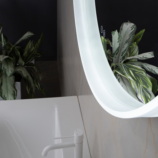 Зеркало с подсветкой AVS TU 80 см, антипар, белое Зеркало с подсветкой AVS TU 80 см, антипар, белое