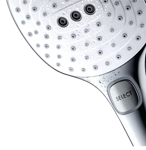 Душевая стойка Hansgrohe Raindance Select E 300 3 jet Showerpipe 27127400 хром/белый Душевая стойка Hansgrohe Raindance Select E 300 3 jet Showerpipe 27127400 хром/белый