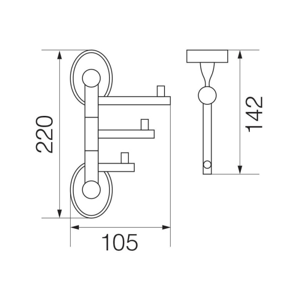 Крючок тройной Bonjour Veragio VR.BNR-7835.BR Крючок тройной Bonjour Veragio VR.BNR-7835.BR