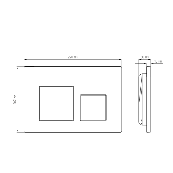 Клавиша смыва AVS оружейная сталь квадратные кнопки Клавиша смыва AVS оружейная сталь квадратные кнопки