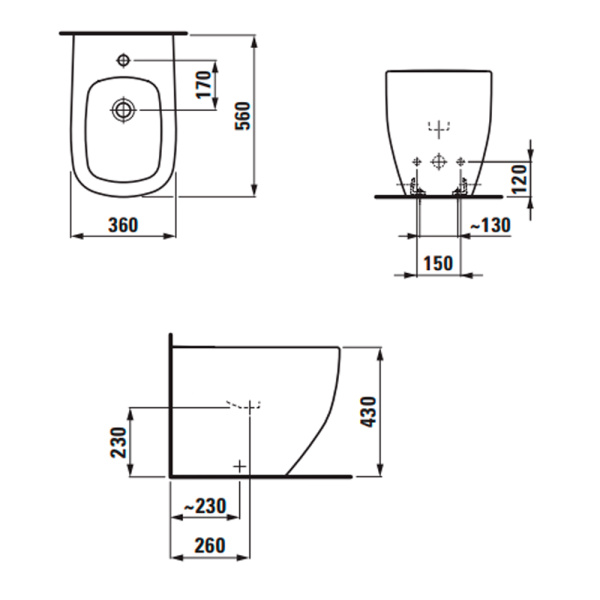 биде PALOMBA /56х36/ (бел) биде PALOMBA /56х36/ (бел)