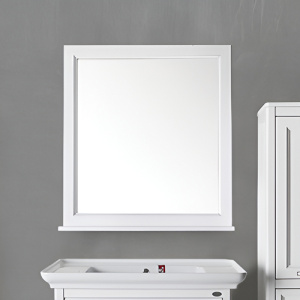 Зеркало ASB Wood Line Гранда 80 см белое, патина серебро