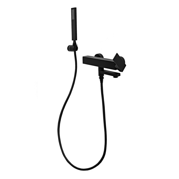 Смеситель для ванны с душем AVS Cube черный матовый Смеситель для ванны с душем AVS Cube черный матовый