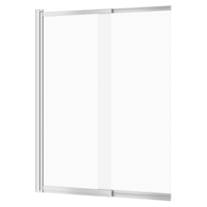 Шторка на ванну New Trendy Sensi P-0037 85 профиль хром, прозрачное стекло