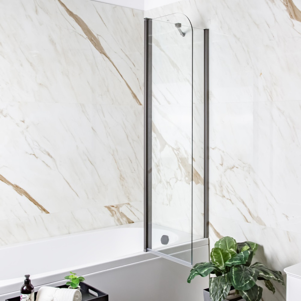 Шторка на ванну AVS Асти Дуо 100 см правая профиль оружейная сталь, прозрачное стекло Шторка на ванну AVS Асти Дуо 100 см правая профиль оружейная сталь, прозрачное стекло