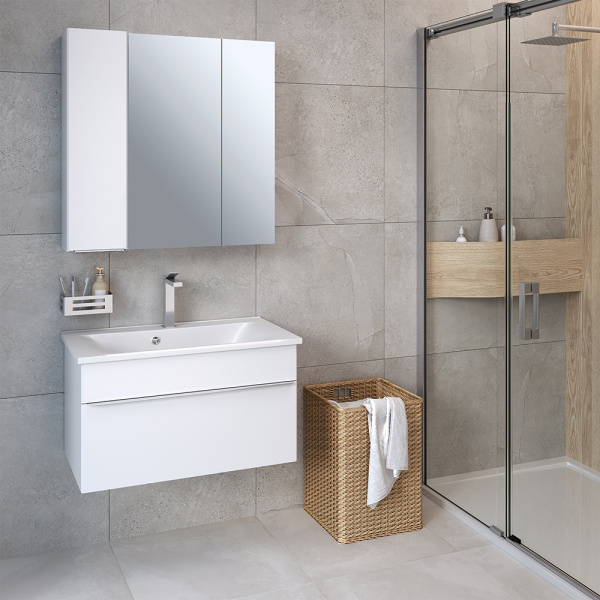 Тумба с раковиной Aqua de Marco Axioma 80 белая