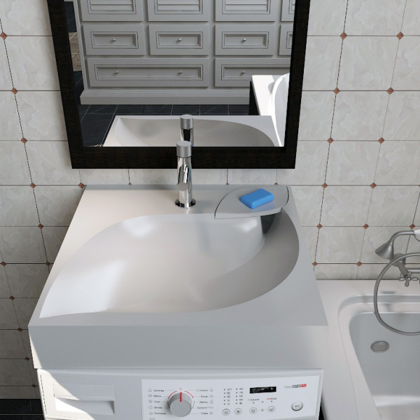 Раковина Madera List 4627173210553 60x60 белая с кронштейнами Раковина Madera List 4627173210553 60x60 белая с кронштейнами