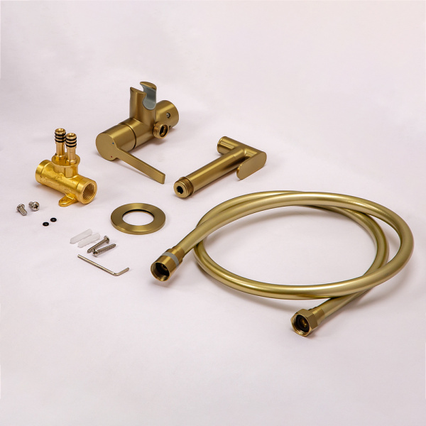 Гигиенический душ со смесителем AVS Elegant брашированное золото Гигиенический душ со смесителем AVS Elegant брашированное золото