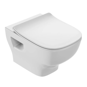 Унитаз подвесной Jacob Delafon Struktura EDF102-00+E70025-00 безободковый с микролифтом