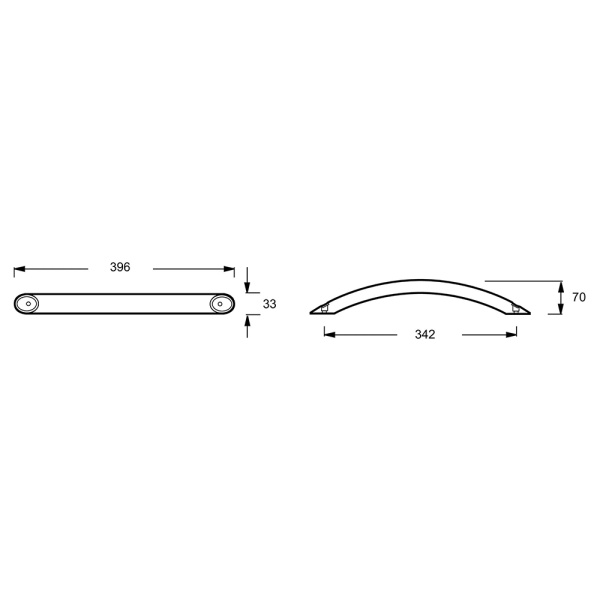 Ручка для ванны Jacob Delafon Biove/Parallel E60327-CP хром (2 шт.)