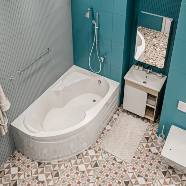 Акриловая ванна 1MarKa Diana 160x100 R белая, без каркаса Акриловая ванна 1MarKa Diana 160x100 R белая, без каркаса