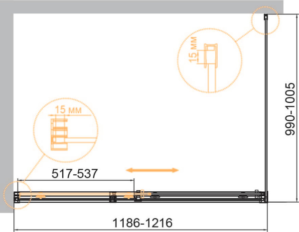 Душевой уголок Cezares Duet Soft DUET SOFT-M-AH-1-120/100-C-Cr 120x100 профиль хром, прозрачное стекло Душевой уголок Cezares Duet Soft DUET SOFT-M-AH-1-120/100-C-Cr 120x100 профиль хром, прозрачное стекло