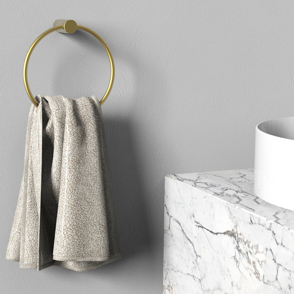 Полотенцедержатель AVS Slimmer, брашированное золото, кольцо Полотенцедержатель AVS Slimmer, брашированное золото, кольцо