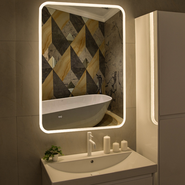 Зеркало с подсветкой AVS Виола 120x80 см, антипар Зеркало с подсветкой AVS Виола 120x80 см, антипар