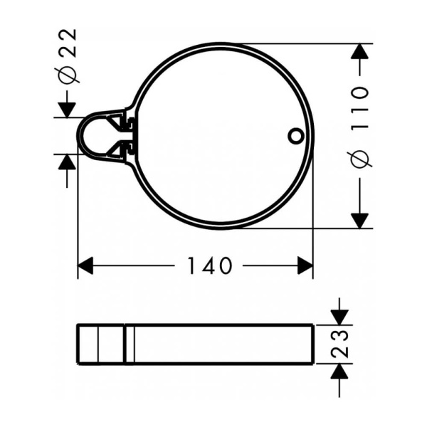 Мыльница для штанги хром Unica D Hansgrohe 28678000 Мыльница для штанги хром Unica D Hansgrohe 28678000