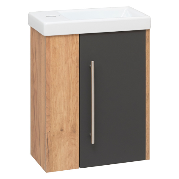 Тумба с раковиной Aqua de Marco Melbourne 40 дуб/серый