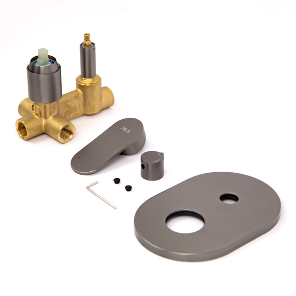 Смеситель для ванны и душа AVS Beauty с внутренней частью, оружейная сталь Смеситель для ванны и душа AVS Beauty с внутренней частью, оружейная сталь