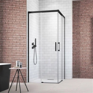 Душевой уголок Radaway Premium Plus 387060-54-01 90х90 профиль черный, прозрачное стекло