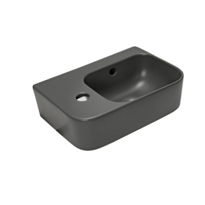 Рукомойник AVS Грэйс 37x25 R, темно-серый матовый