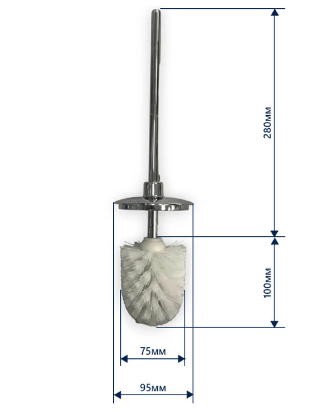 Z-E Ершик с крышкой ЗАПАСНОЙ хром Retro CLASSIC