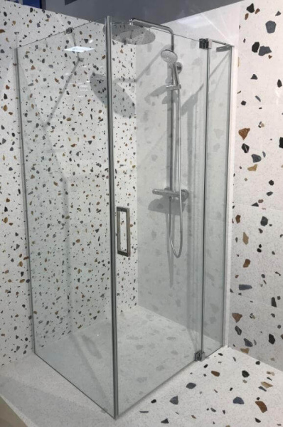 Душевой уголок Cezares Slider SLIDER-AH-1-90-90/100-C-Cr 90х90-100 профиль хром, прозрачное стекло