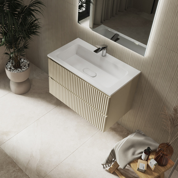 Тумба с раковиной RAVAL Coste 80 светло-коричневая