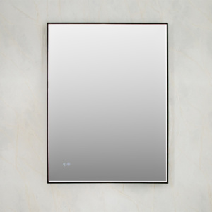 Зеркало с подсветкой AVS ZH 75x90 см, антипар, черное матовое