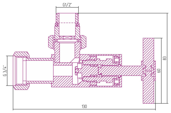 00-1408-1234 Вентиль угловой (крест) G 1/2" НР х G 3/4" НГ СУНЕРЖА 00-1408-1234 Вентиль угловой (крест) G 1/2" НР х G 3/4" НГ СУНЕРЖА