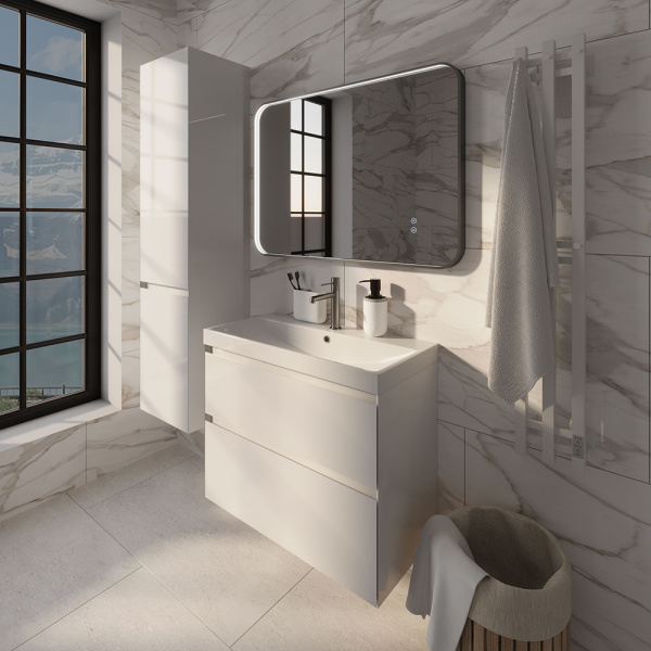 Тумба с раковиной AVS Гармония 80 SL белая Тумба с раковиной AVS Гармония 80 SL белая