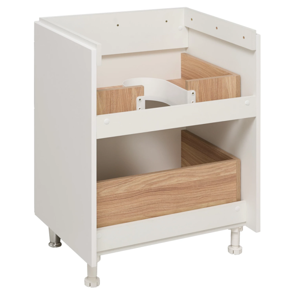 Тумба с раковиной Runo Афина Moduo 60 белая Тумба с раковиной Runo Афина Moduo 60 белая