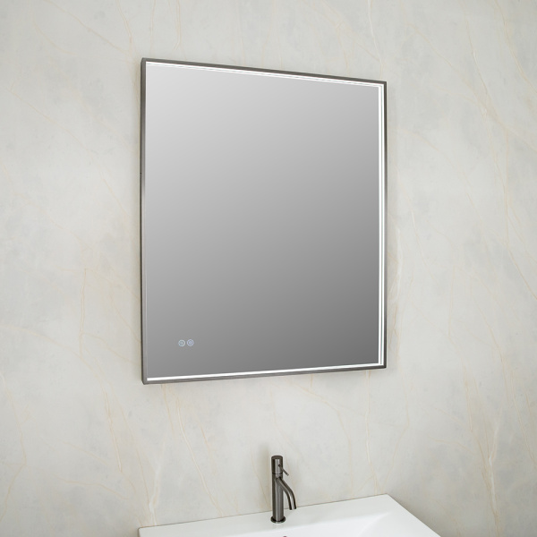 Зеркало с подсветкой AVS ZH 75x90 см, антипар, оружейная сталь Зеркало с подсветкой AVS ZH 75x90 см, антипар, оружейная сталь