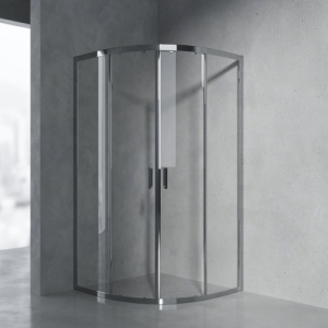 Душевой уголок AVS Раунд Изи 100x100 профиль хром, стекло прозрачное