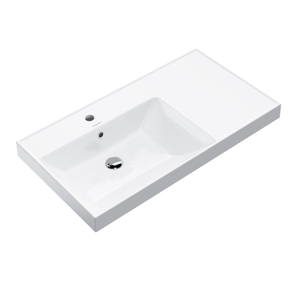 Тумба с раковиной Kerama Marazzi Cubo 90 L лимо матовая древесная Тумба с раковиной Kerama Marazzi Cubo 90 L лимо матовая древесная